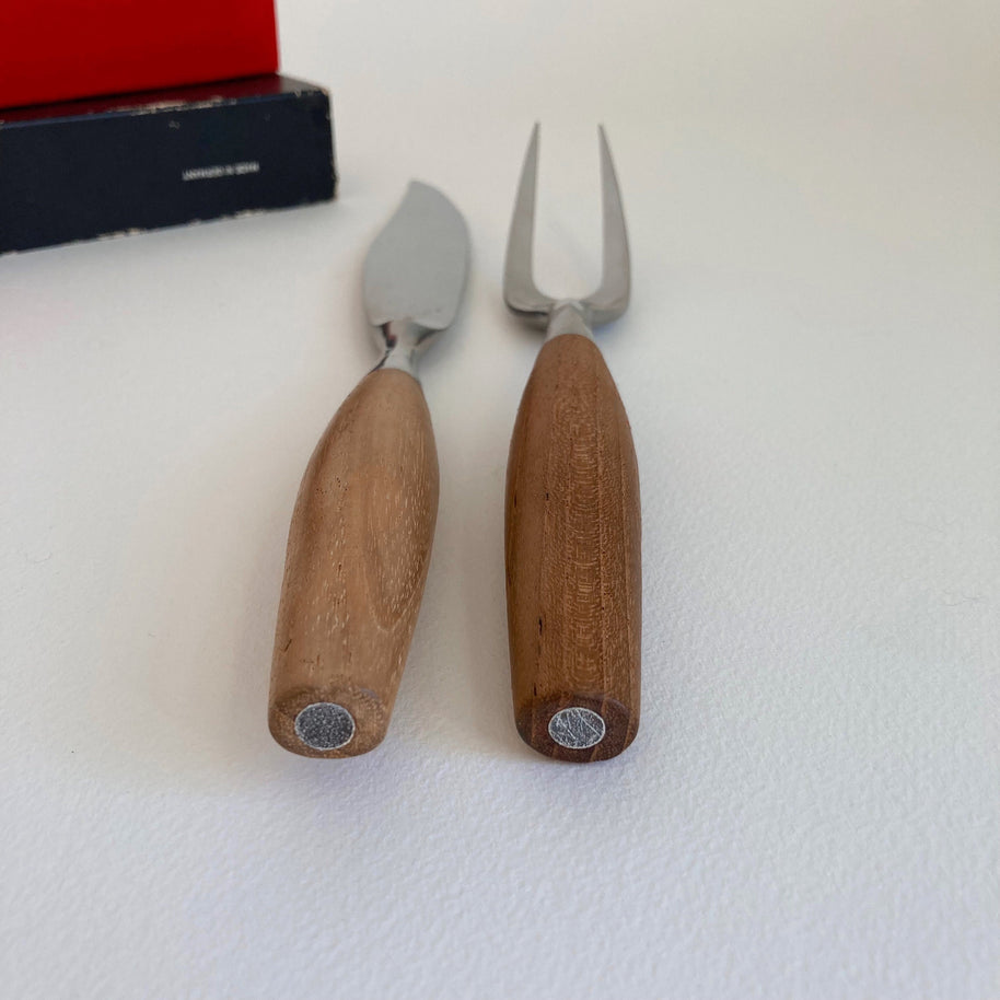 Vintage Dansk Fjord Carving Set: Teak Handle, Germany, Original Box