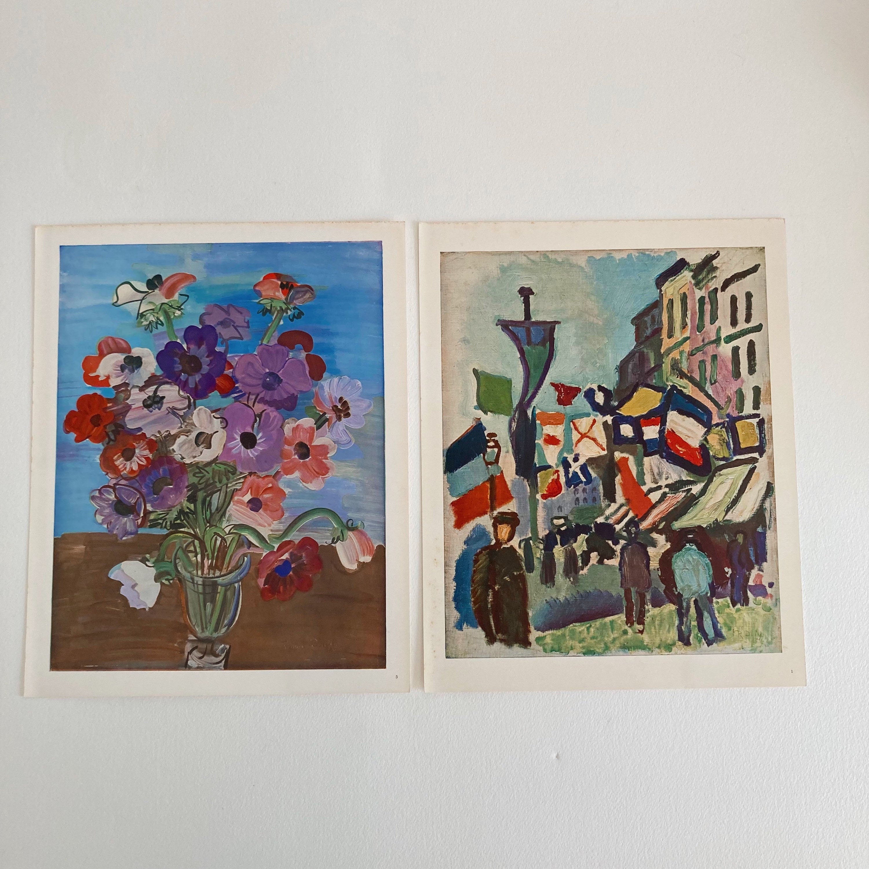 Raoul Dufy Colorplate Prints: Fauvist Art, Skira Switzerland, Set of 6