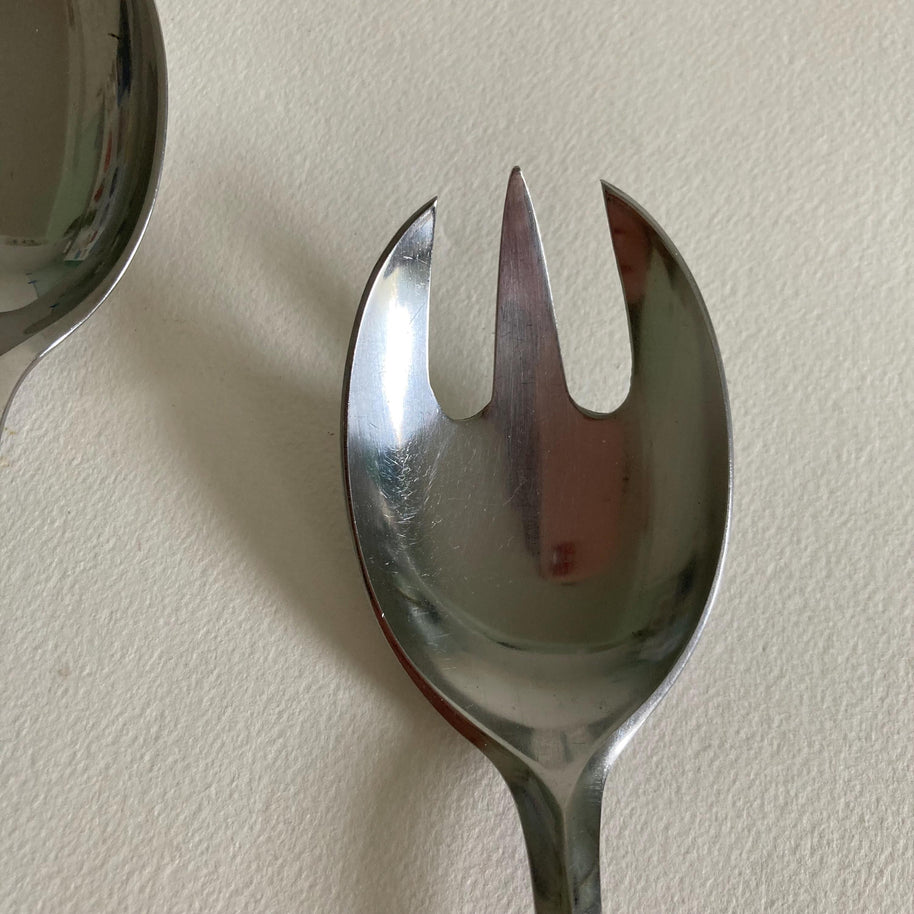 Vintage Dansk Fairwind Salad Serving Set: Jens Quistgaard Danish Modern Flatware