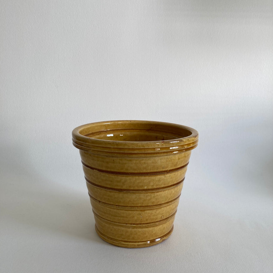 Vintage NORTERRA Terracotta Planter: Honey Crackle Glaze, Portugal