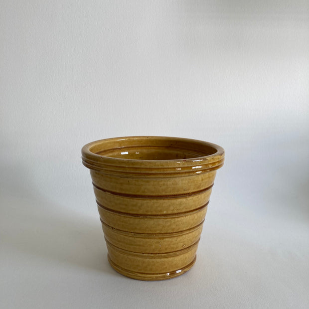 Vintage NORTERRA Terracotta Planter: Honey Crackle Glaze, Portugal