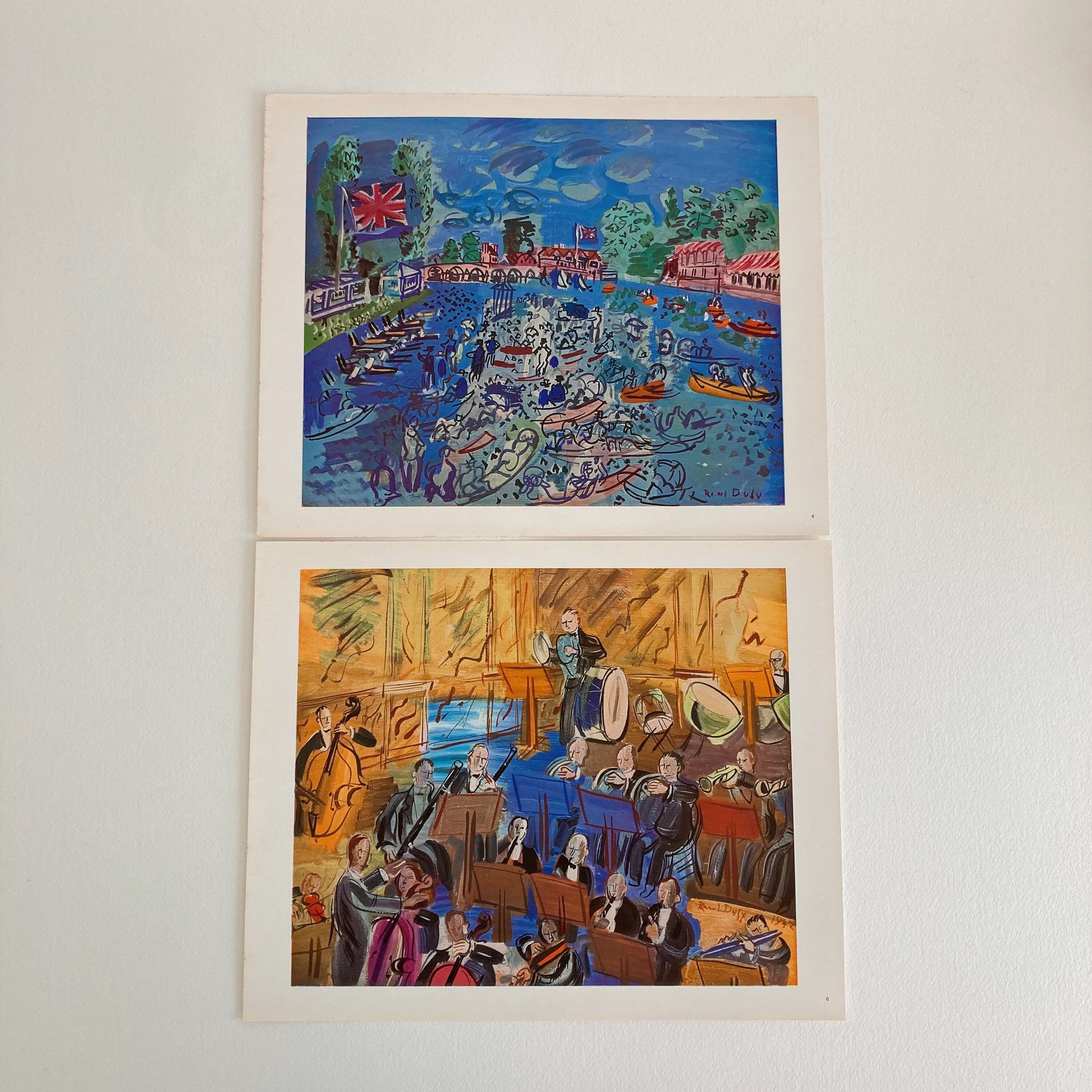 Raoul Dufy Colorplate Prints: Fauvist Art, Skira Switzerland, Set of 6