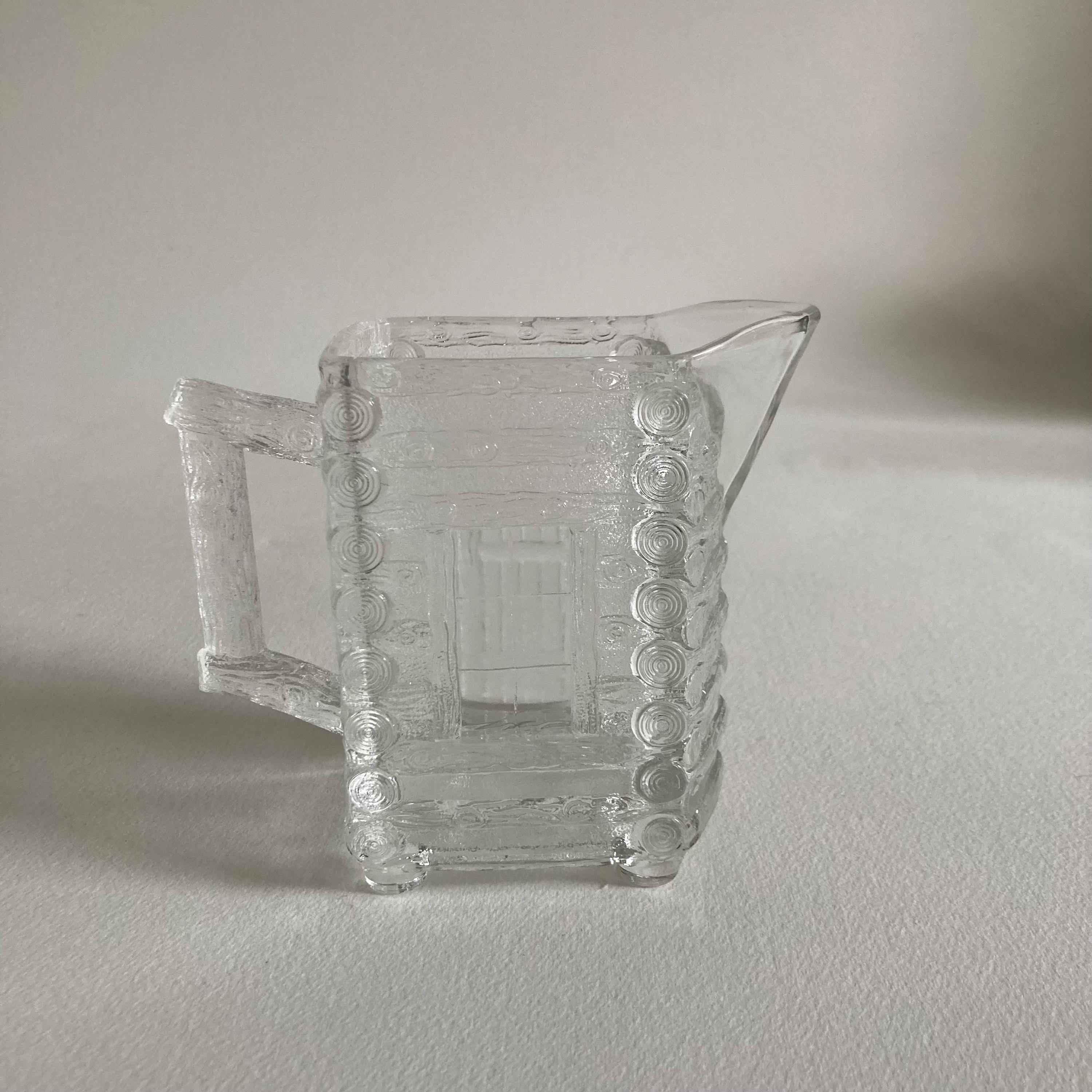 Antique EAPG Log Cabin Creamer - Central Glass Co. Circa 1875