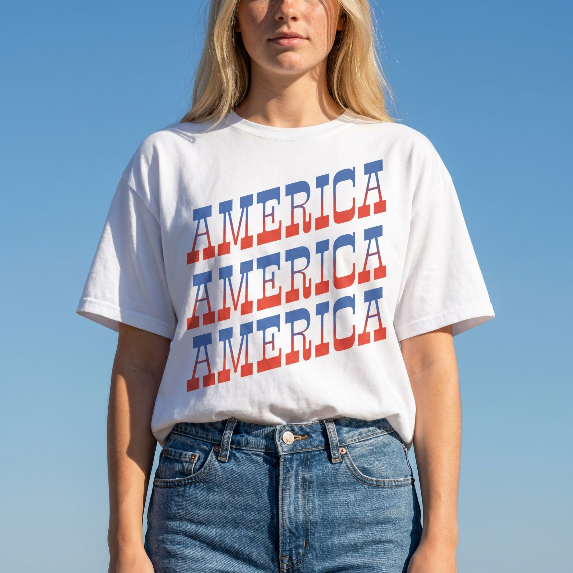 Retro AMERICA Typography Tee