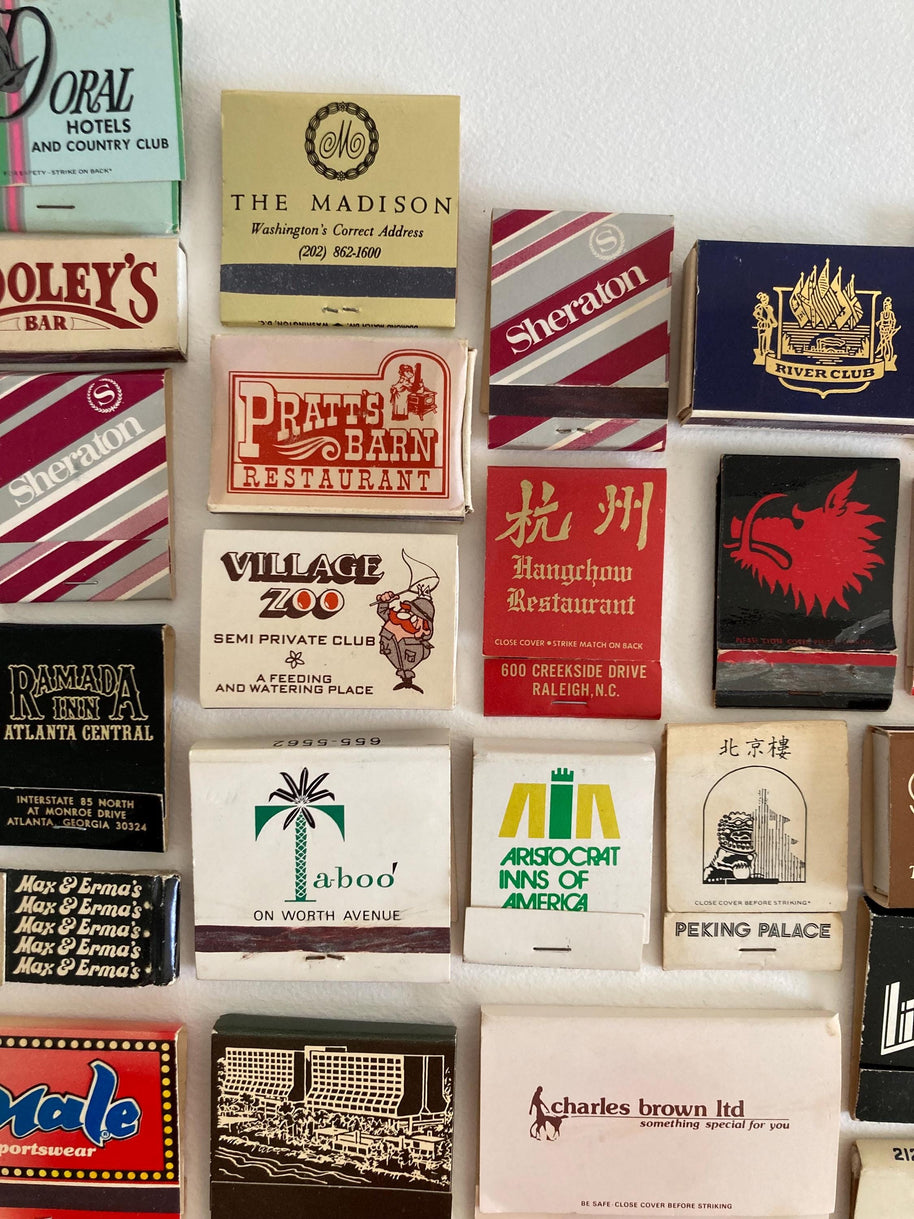 Mid to Late 20th Century Collection of Vintage Matchbooks - 1960s - 1990s Ephemera - Matchbook Travel Souvenirs - Stardust Walt Disney World