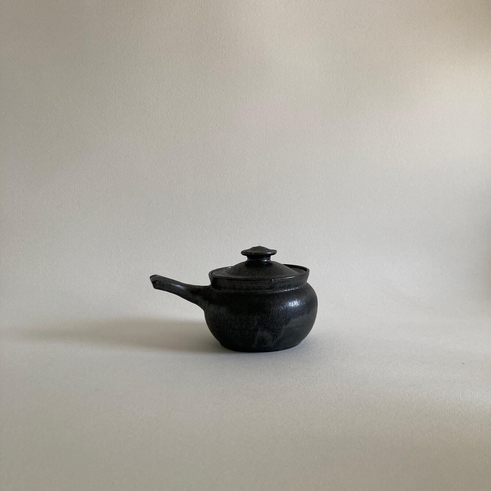A.R. Cole Pottery Lidded Dish: Black Mica Glaze, Sanford NC