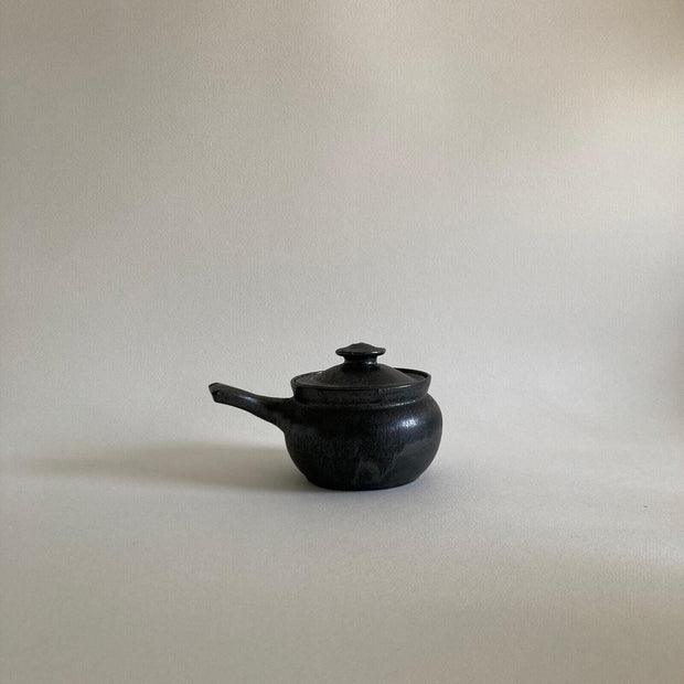 A.R. Cole Pottery Lidded Dish: Black Mica Glaze, Sanford NC