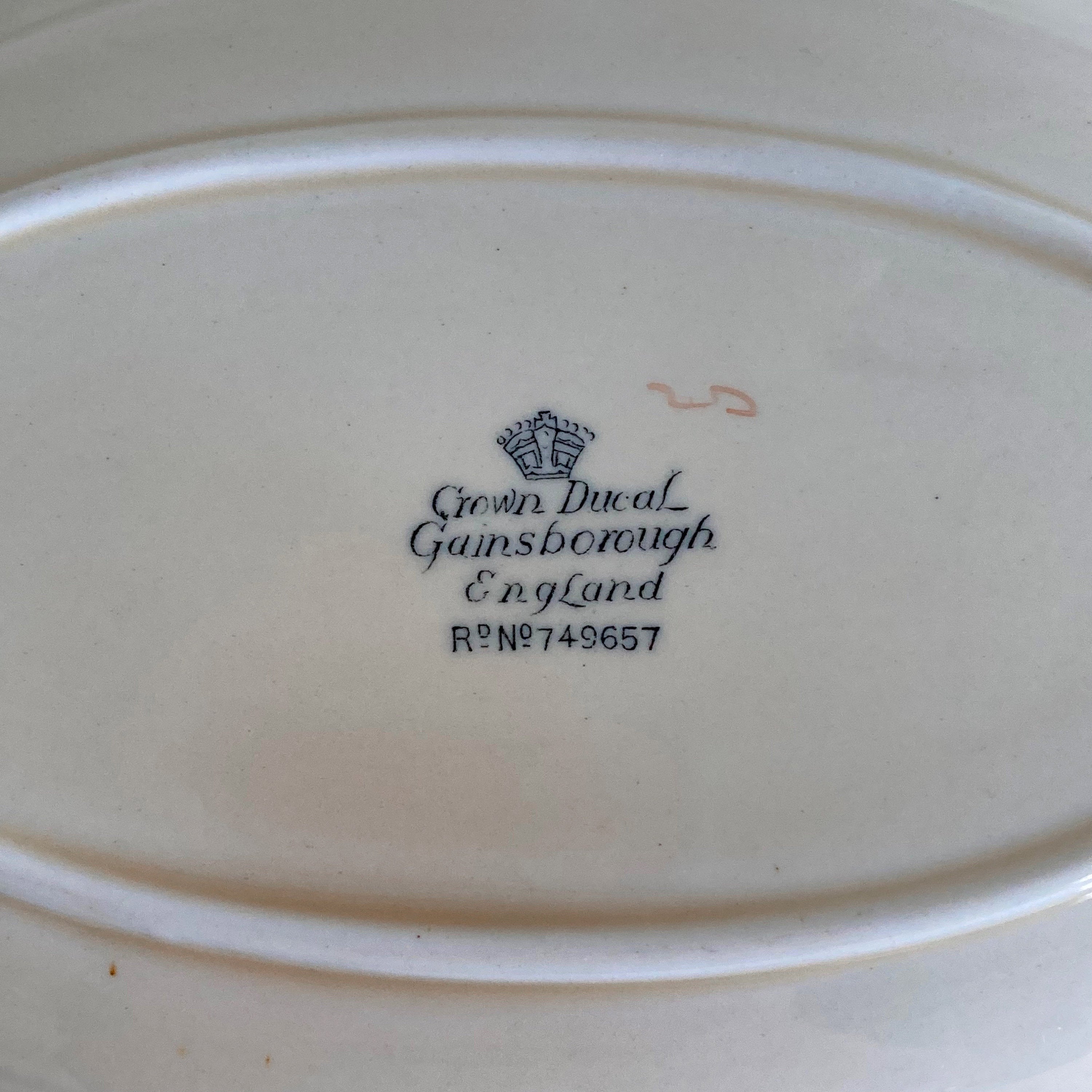 Vintage Crown Ducal Bowl: Gainsborough Charm Floral Vegetable Dish