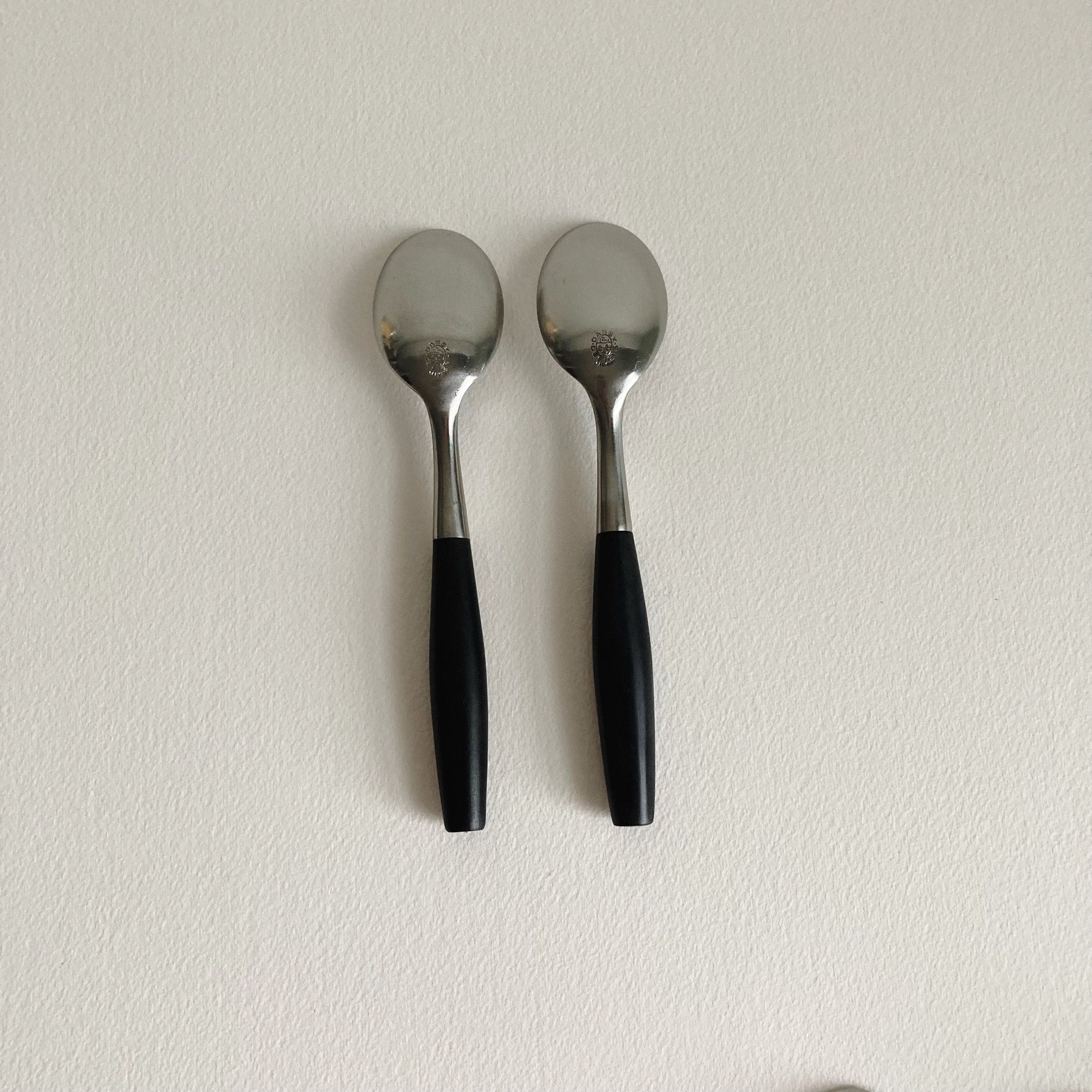 Dansk Kongo Teaspoon: Black Nylon Handle, Mid Century Modern (Germany)
