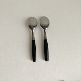 Dansk Kongo Teaspoon: Black Nylon Handle, Mid Century Modern (Germany)