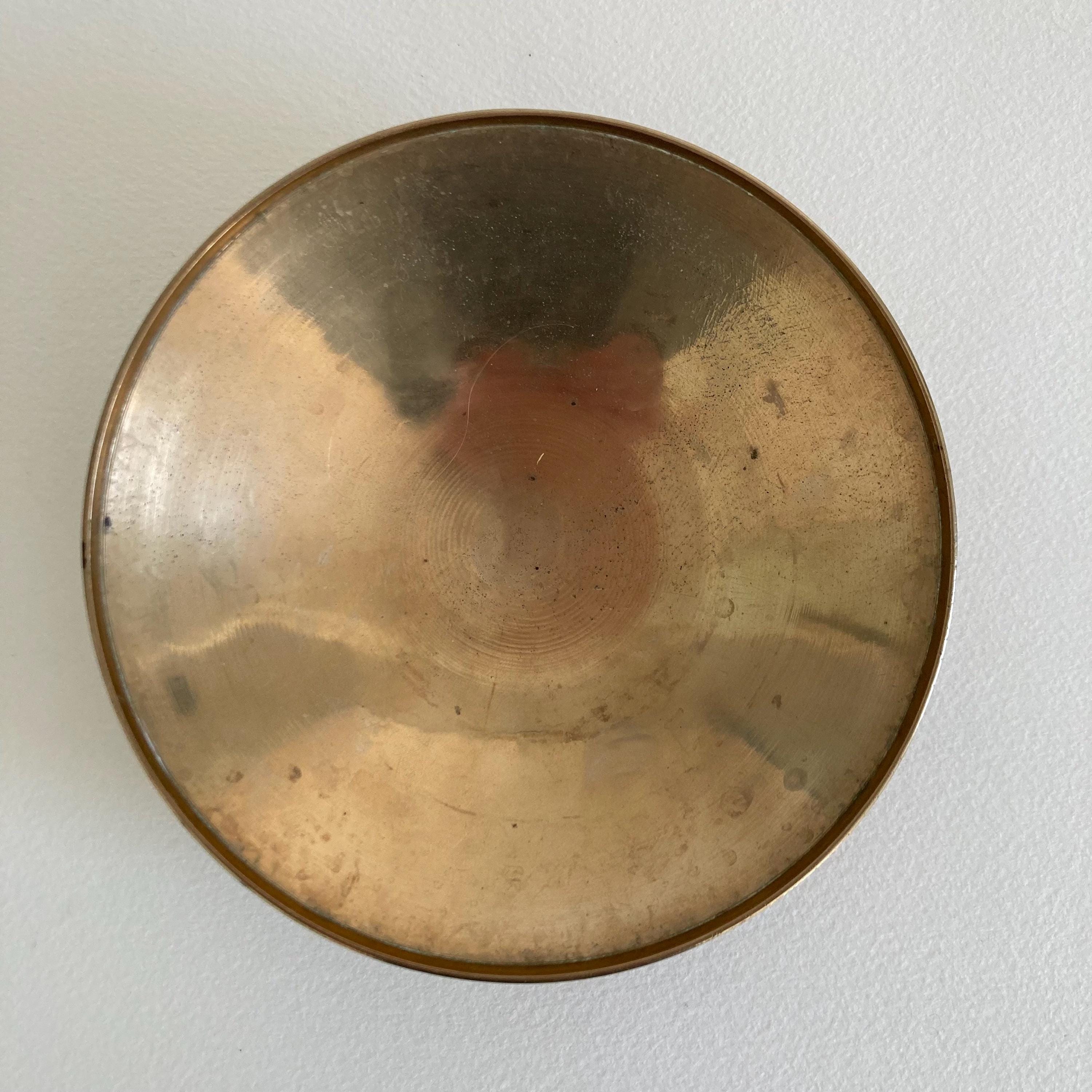 Vintage Brass Trinket Bowls - Chinese Designs - Set of 3
