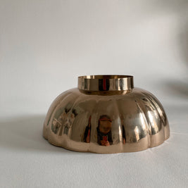 Vintage Brass Scalloped Rim Bowl - 9