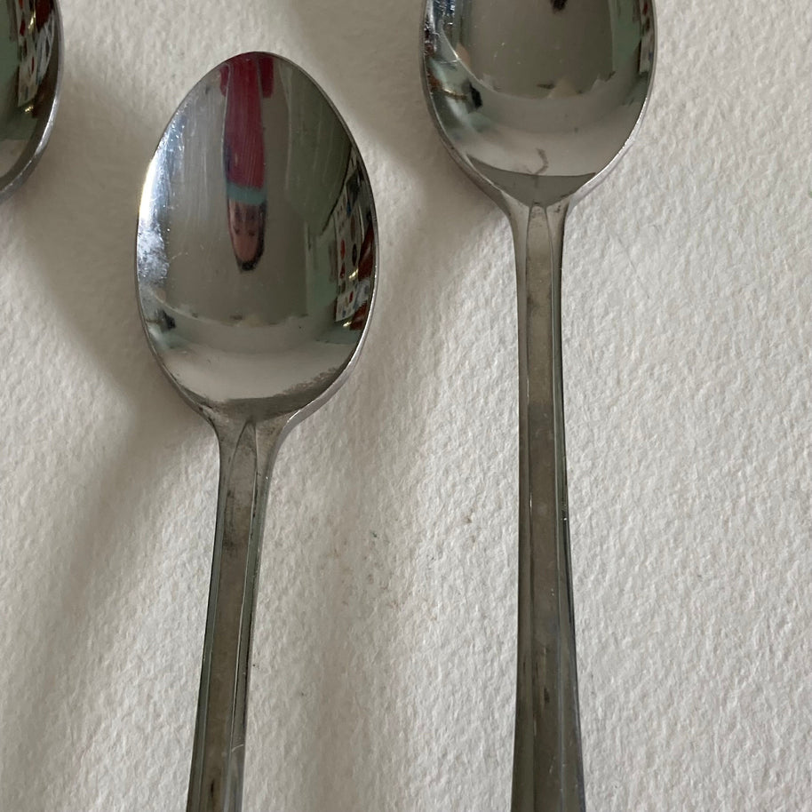 Vintage Mid-Century Modern Stainless Steel Ice Tea Spoons - Set of 8