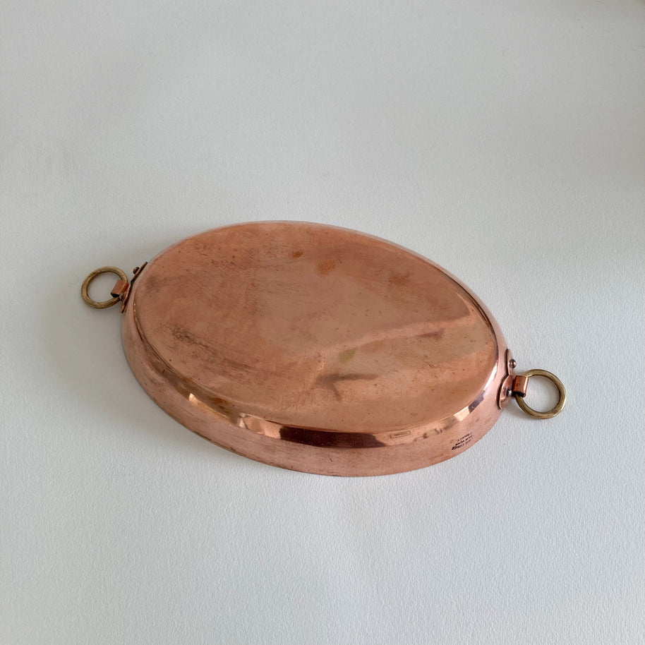 Vintage Lewis Conger Copper Au Gratin Pan: Retinned Cookware, 11 Inch