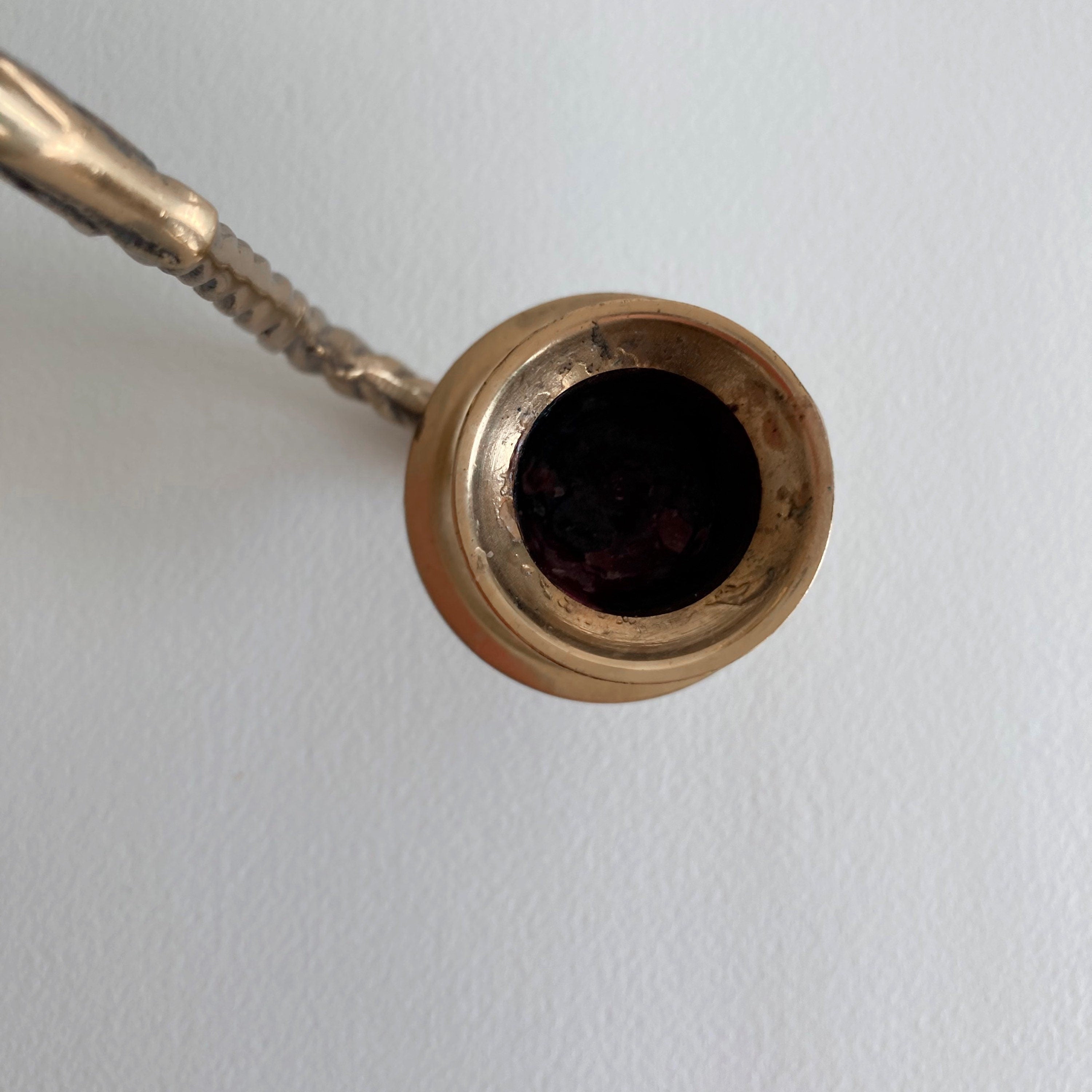 Vintage Fritz Brass Wall Sconce: Korean Peasant Scene, 1960s Style