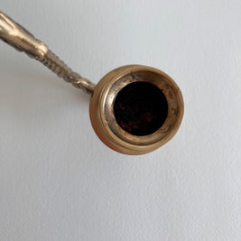 Vintage Fritz Brass Wall Sconce: Korean Peasant Scene, 1960s Style