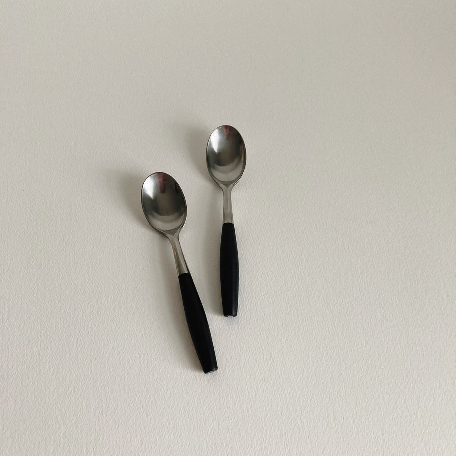 Dansk Kongo Teaspoon: Black Nylon Handle, Mid Century Modern (Germany)