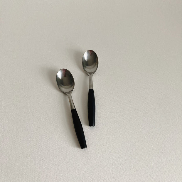 Dansk Kongo Teaspoon: Black Nylon Handle, Mid Century Modern (Germany)