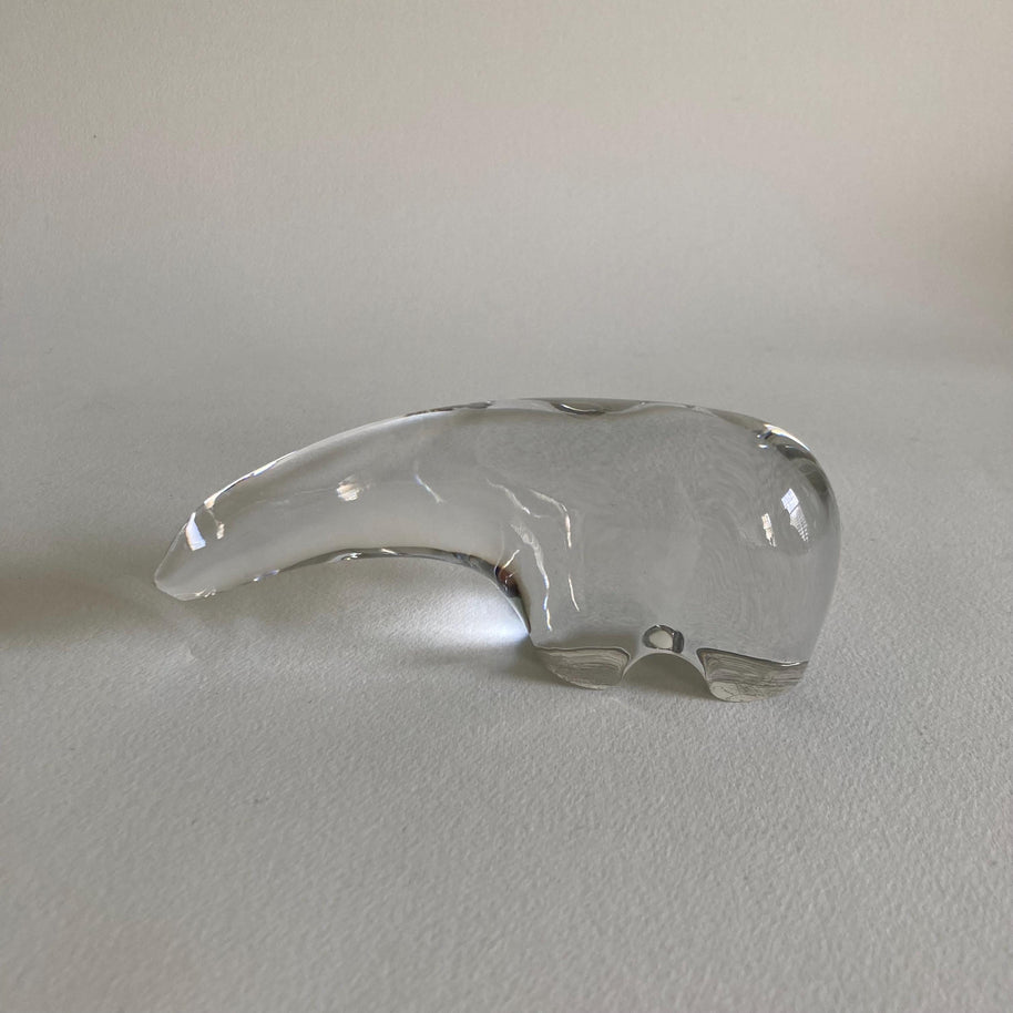 Vintage Baccarat Crystal Polar Bear Figurine - 20th Century Statue