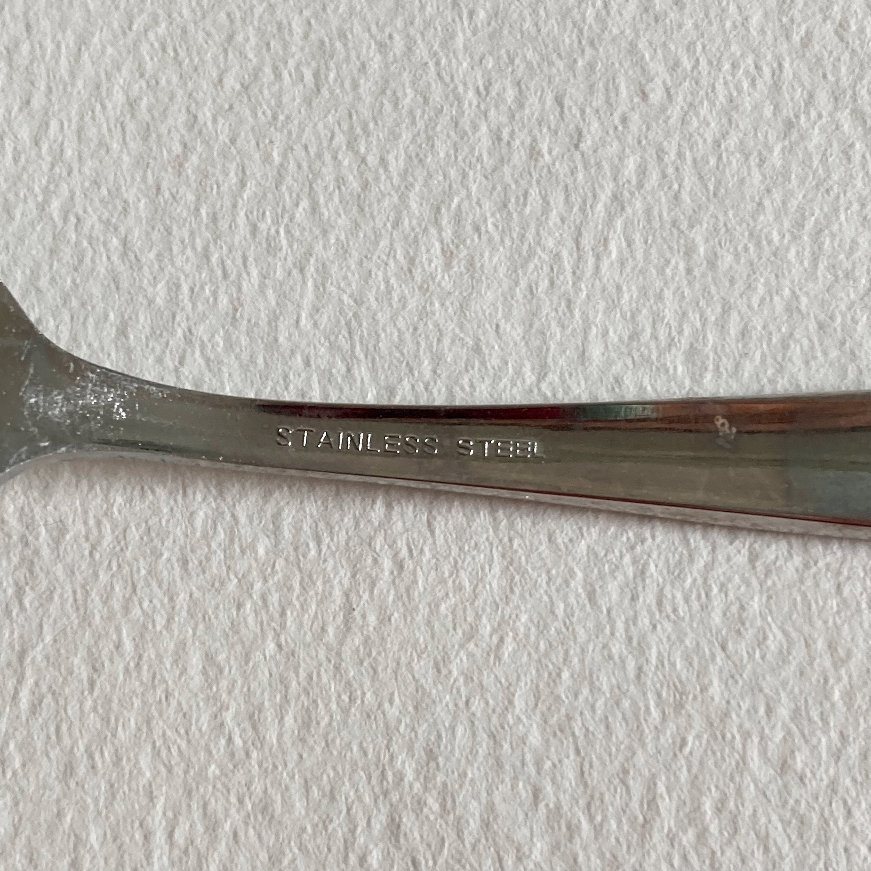Vintage Mid Century Modern Stainless Steel Cocktail Forks - Set of 7