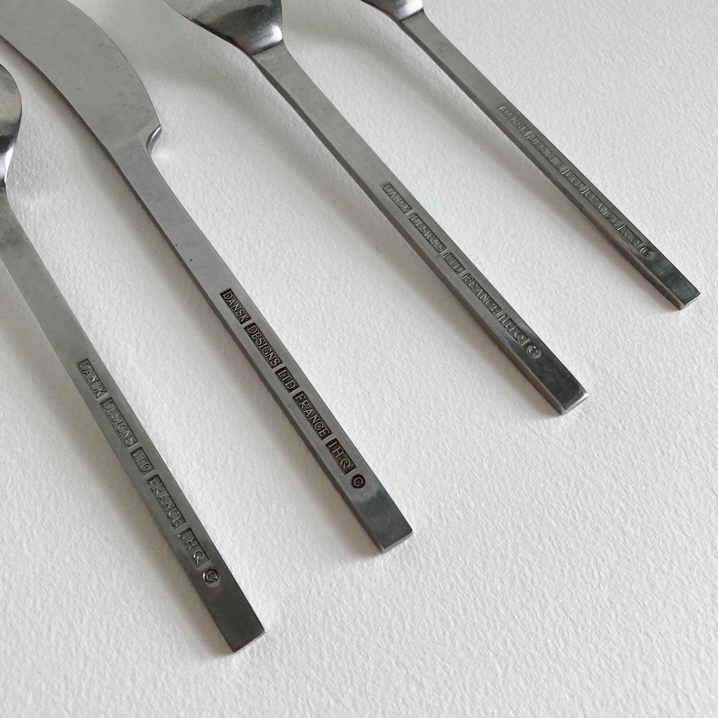 Vintage Dansk Ingot Flatware Set: MCM 4-Piece Place Setting