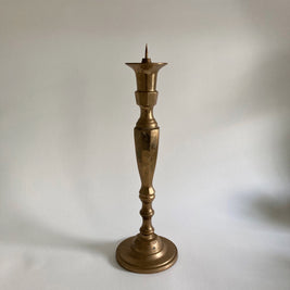 Vintage Tall Brass Pricket Candlestick - 19