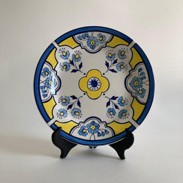 Tiffany & Co. ESTE CERAMICHE Made in Italy Decorative Plate, Blue Yellow Floral