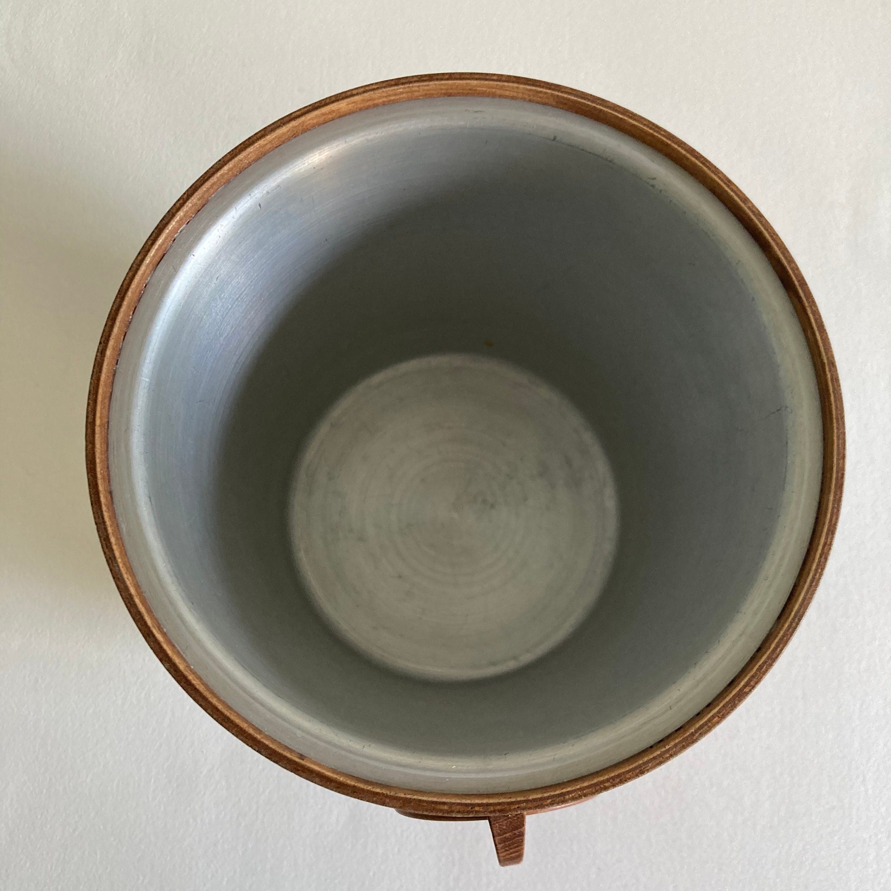 Vintage Wood Ice Bucket: Mid Century Modern Barware, Made in Japan