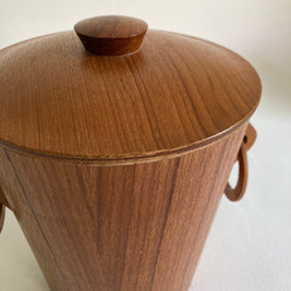Vintage Wood Ice Bucket: Mid Century Modern Barware, Made in Japan