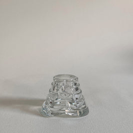 Italian Glass Candle Votive: Clover Shape, Ribbed Profile