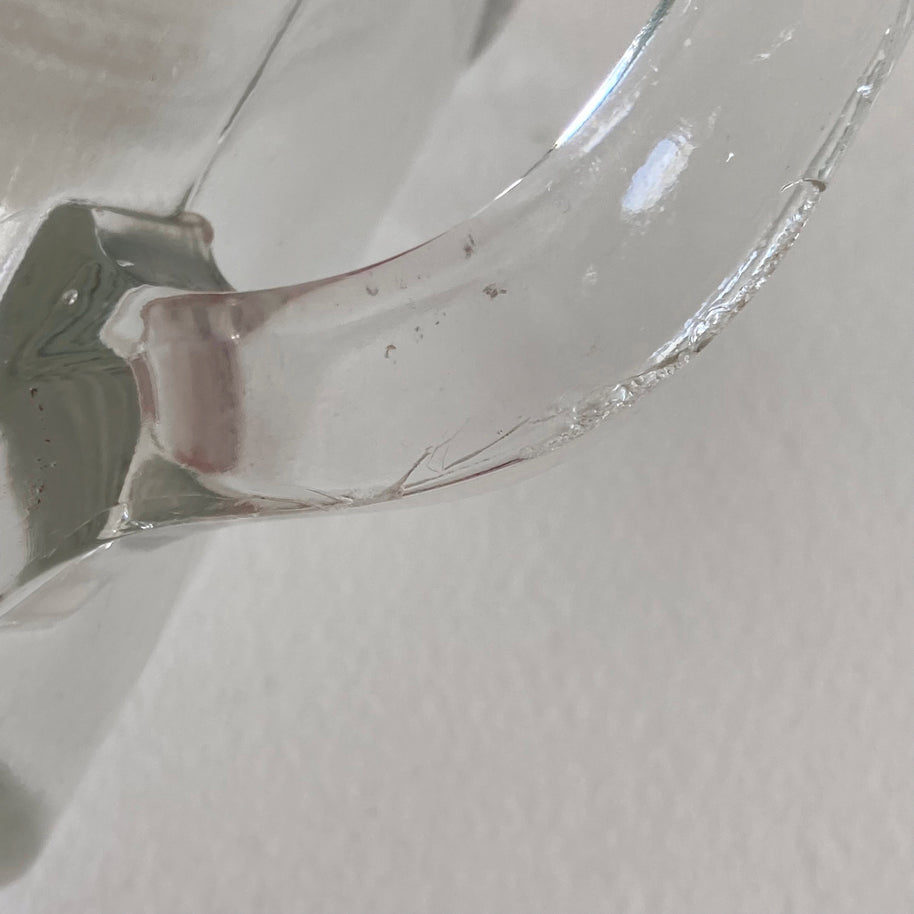 Antique EAPG Glass Pitcher: Scrollwork Patterned Creamer, 1890s