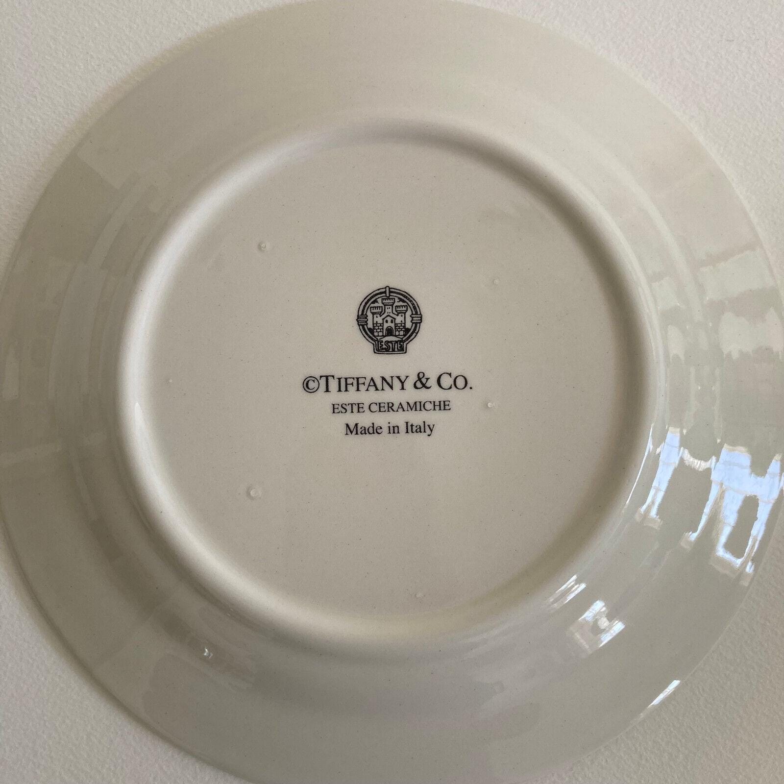 Tiffany & Co. ESTE CERAMICHE Made in Italy Decorative Plate, Blue Yellow Floral