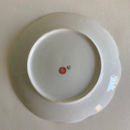 Antique Limoges Porcelain Plate: Hand-Painted Floral, Gold Detail