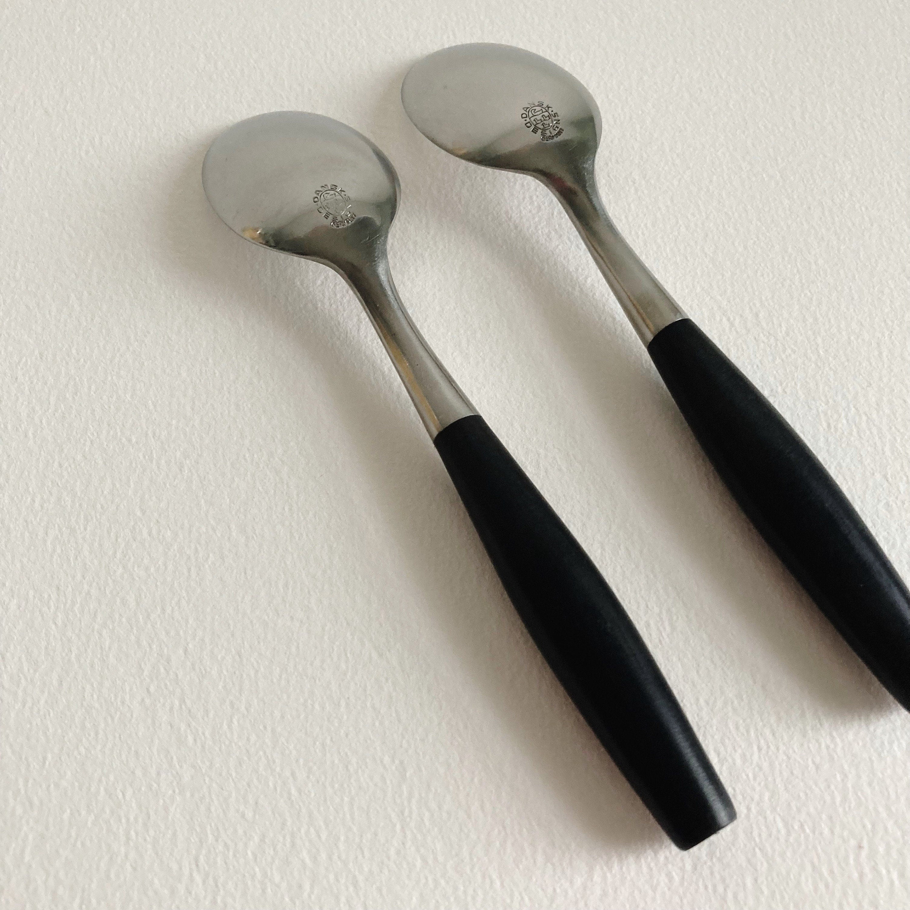 Dansk Kongo Teaspoon: Black Nylon Handle, Mid Century Modern (Germany)
