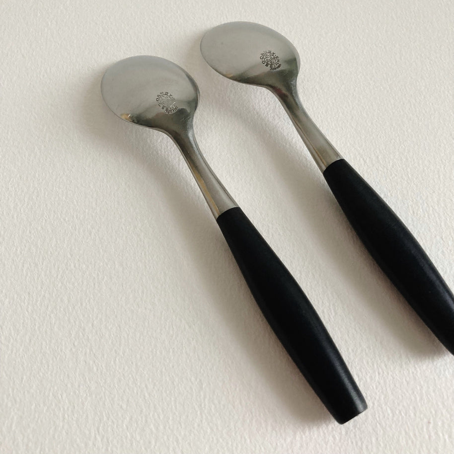 Dansk Kongo Teaspoon: Black Nylon Handle, Mid Century Modern (Germany)