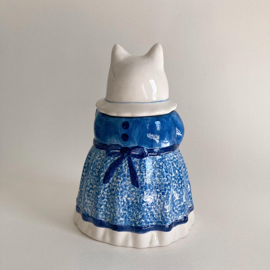 Laurie Gates Ceramic Cat Cookie Jar: Whimsical 1980s Kitchen Decor
