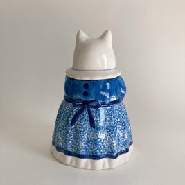 Laurie Gates Ceramic Cat Cookie Jar: Whimsical 1980s Kitchen Decor