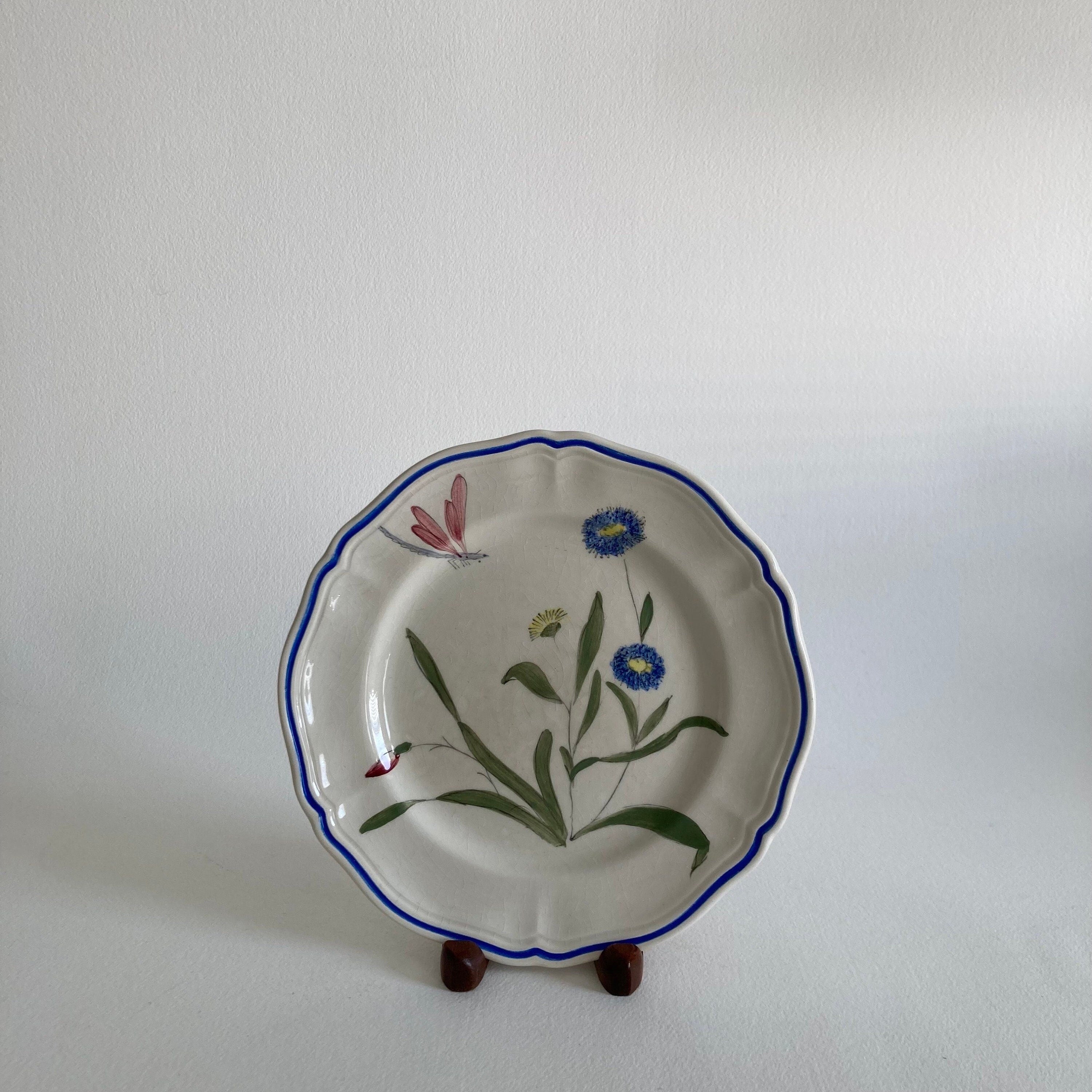 Longchamp Libellule Salad Plate: French Floral Wall Decor