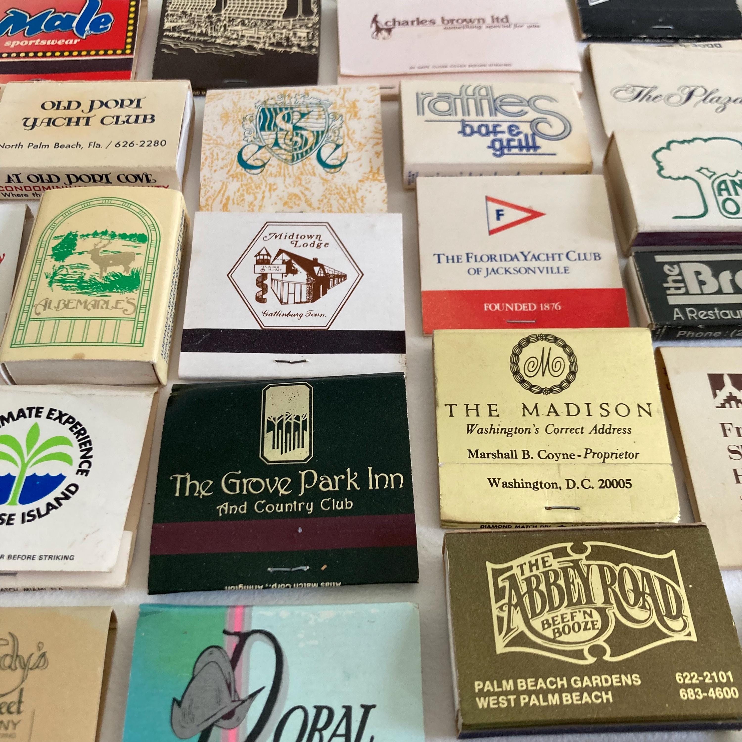 Mid to Late 20th Century Collection of Vintage Matchbooks - 1960s - 1990s Ephemera - Matchbook Travel Souvenirs - Stardust Walt Disney World