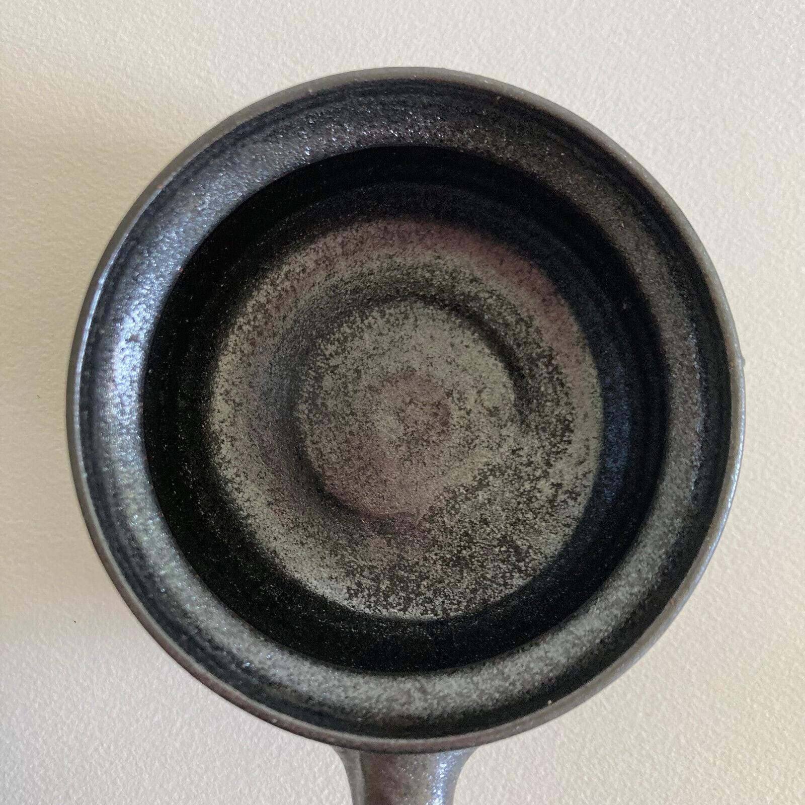 A.R. Cole Pottery Lidded Dish: Black Mica Glaze, Sanford NC