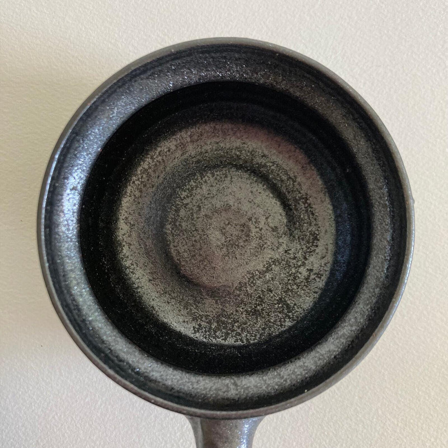 A.R. Cole Pottery Lidded Dish: Black Mica Glaze, Sanford NC
