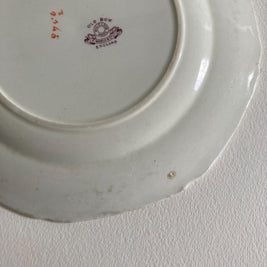1920s Whieldon Ware Plates (Set of 3): Old Bow Bird & Floral Motif