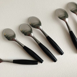 Dansk Kongo Teaspoon: Black Nylon Handle, Mid Century Modern (Germany)