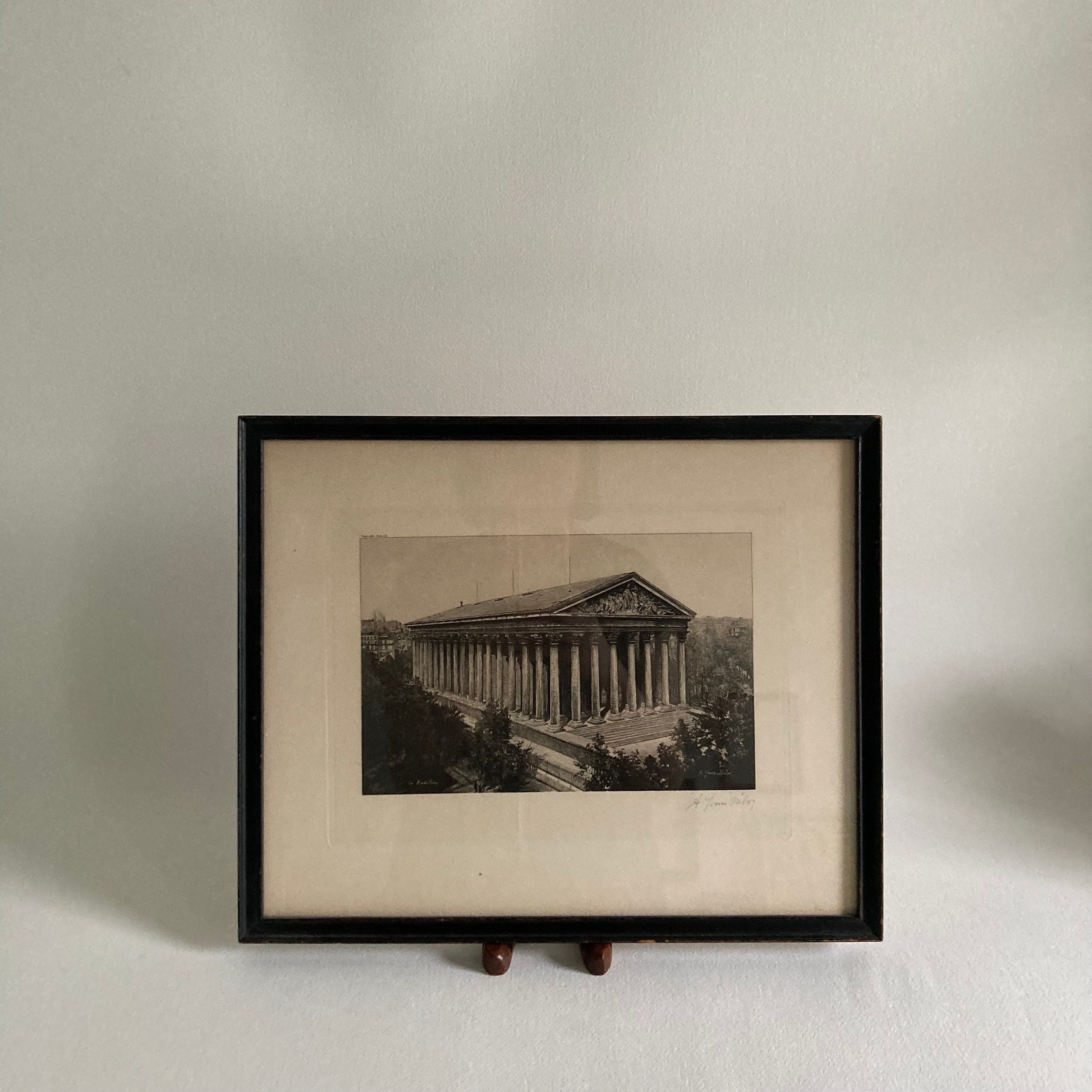 A. Yann Nibor Signed Etching: La Madeleine Church, Paris