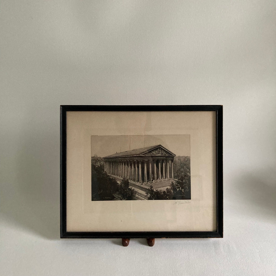 A. Yann Nibor Signed Etching: La Madeleine Church, Paris