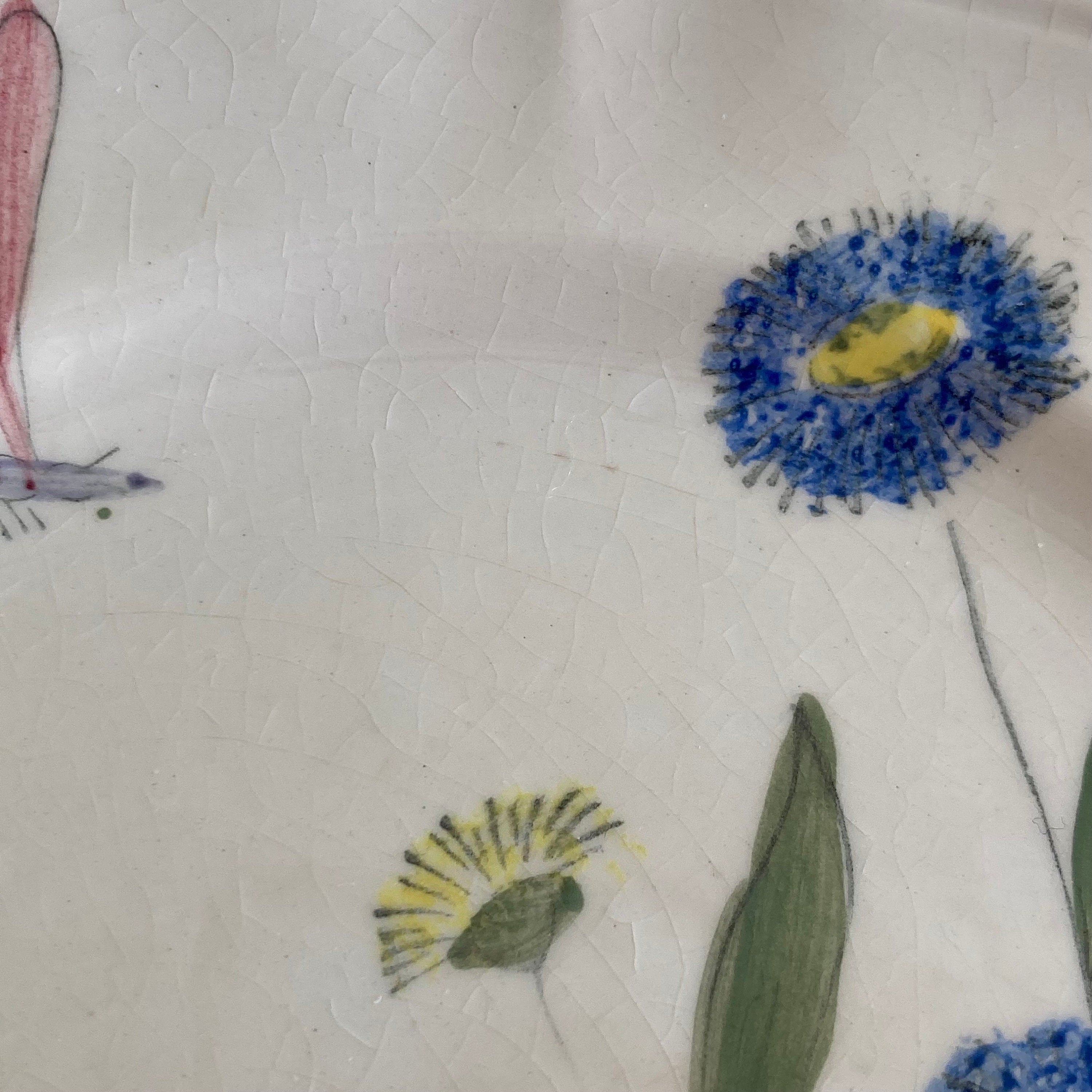 Longchamp Libellule Salad Plate: French Floral Wall Decor