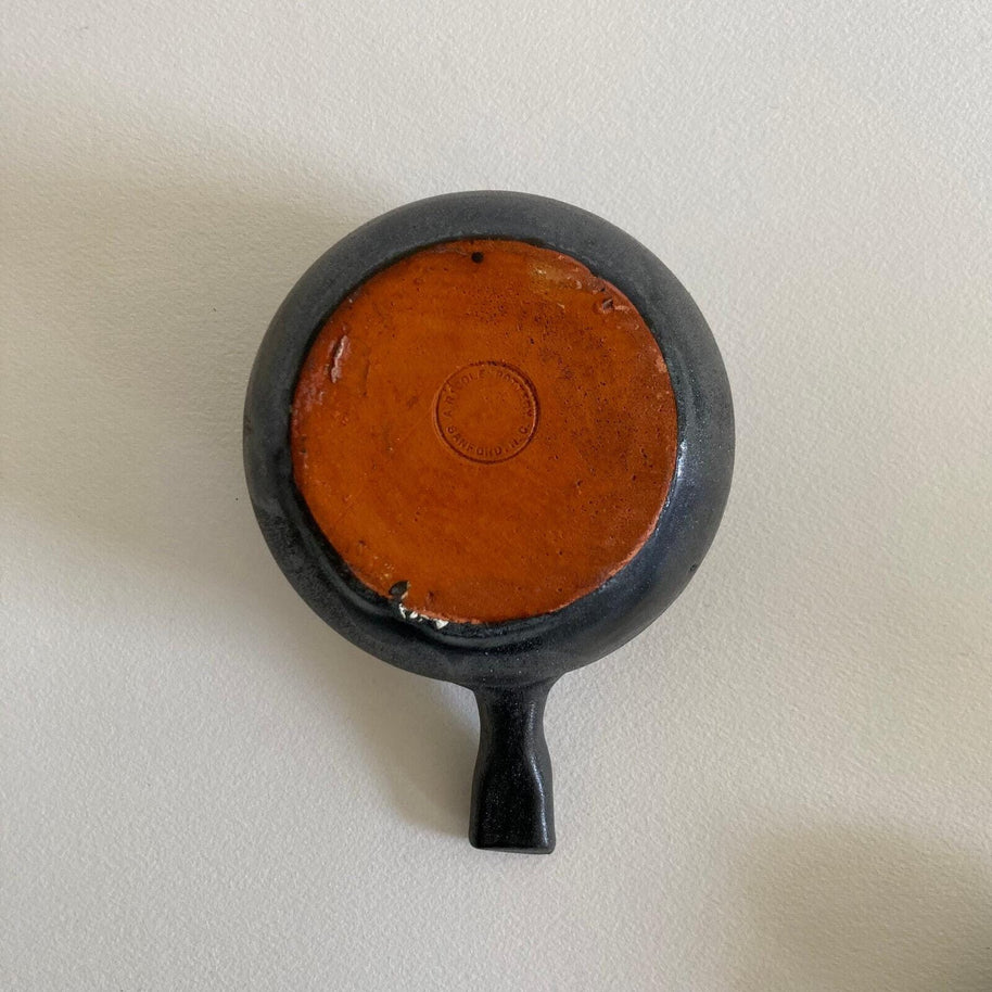 A.R. Cole Pottery Lidded Dish: Black Mica Glaze, Sanford NC