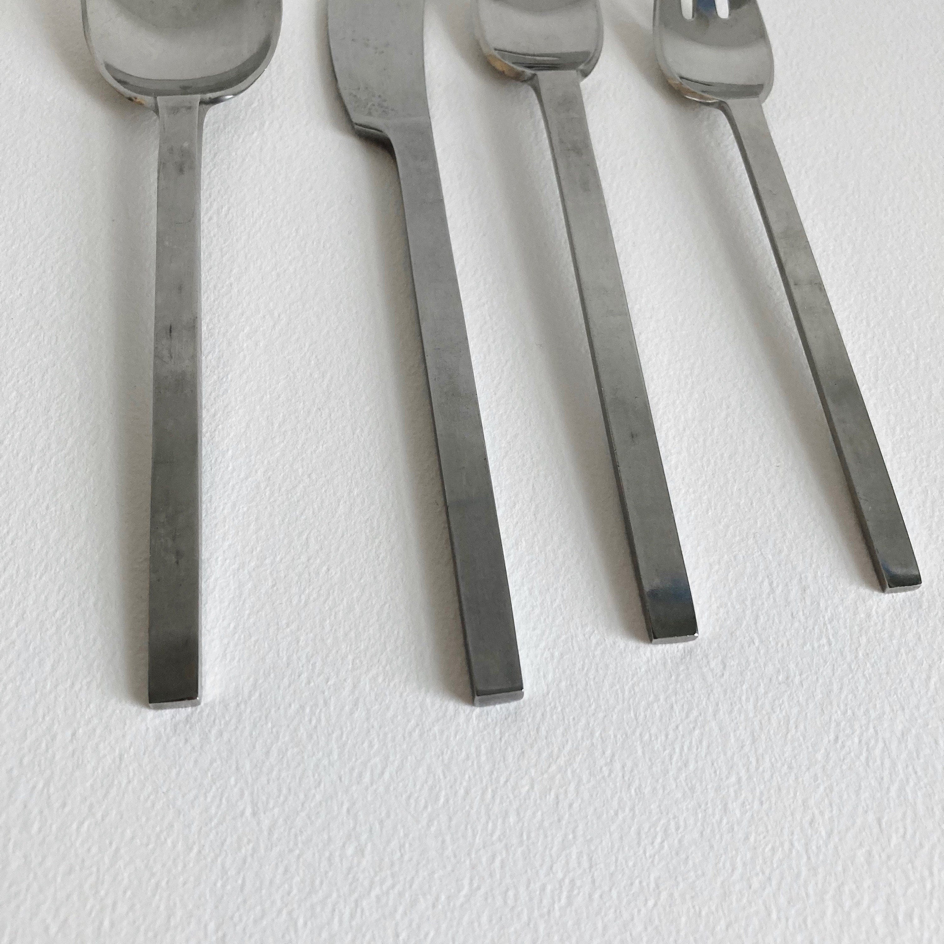 Vintage Dansk Ingot Flatware Set: MCM 4-Piece Place Setting