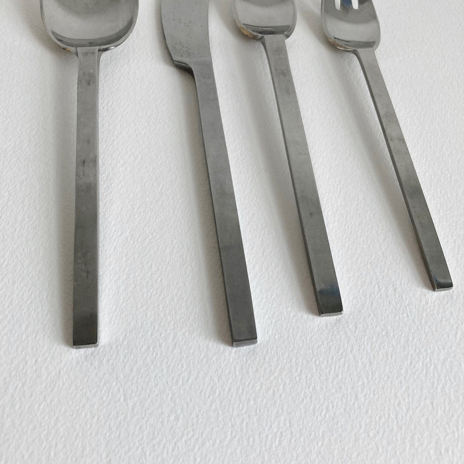Vintage Dansk Ingot Flatware Set: MCM 4-Piece Place Setting