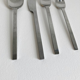 Vintage Dansk Ingot Flatware Set: MCM 4-Piece Place Setting